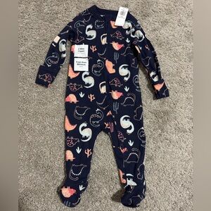 Dinosaur Print Footie Pajamas Size 3-6 months
